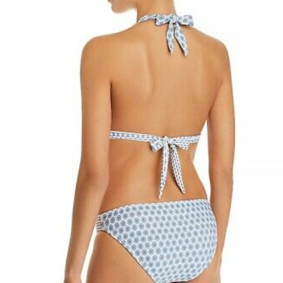 Shoshanna tile print white halter bikini top size DD cup - Picture 3 of 8